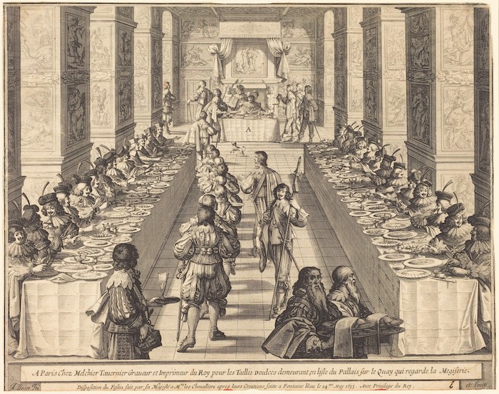 Banquet Given by the King to the New Knights by Abraham Bosse, 1633. Courtesy: Rosenwald Collection/National Gallery of Art